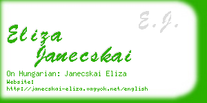 eliza janecskai business card